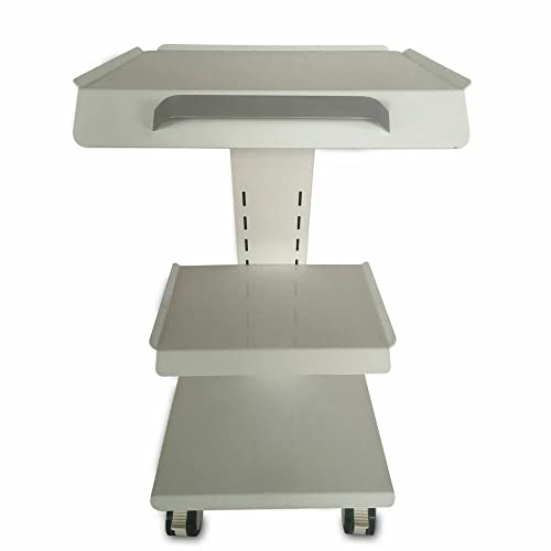 Schönheits-Laufkatze 410x360x770mm - Multifunktions Medical Trolley mit 3 Steckdosen - Rollwagen Medizinisch Tragbar GeräTewagen Zahnarzt Dental Trolley Cart 3 BöDen Weiß