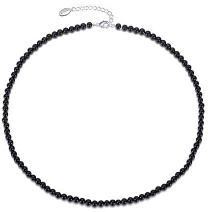 Philip Jones Black Onyx Mini Beaded Gemstone Necklace