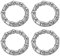 PATIKIL Fahrrad Kugelkurbel Lager 15/64 Zoll x 9 Kugeln, 4er Pack Edelstahl Fahrradlager Ersatz Fahrradteile Reparatur Zubehör für altes Fahrrad-Split-Tretlager, Silber