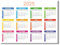Calendar 2025 Fridge with Magnet | Size 20 x 15 cm | Colourful Yearly Planner with Numbered Weeks | Tasks, Holidays and Events Organiser | (2025, English)