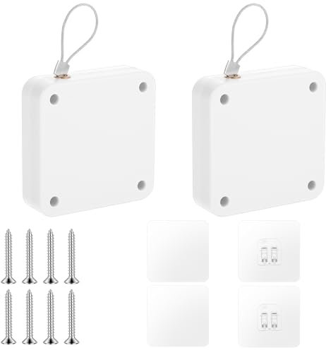 Wanmu 2 Stück Automatische Türschließer mit Sensoren, Automatischer Türschließer InnentürOhne Lochen für Zuhause Schlafzimmer Büro