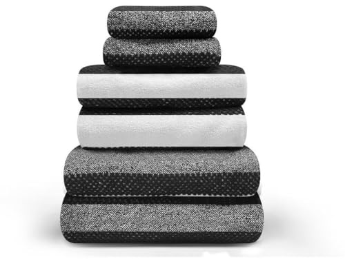 GC GAVENO CAVAILIA Large Bath Sheet Towels 2 Pack - 100% Egyptian Cotton Bathroom Towel Set - Highly Water Absorbent & Quick Dry Extra Large Bath Towel - Easycare & Durable - Charcoal