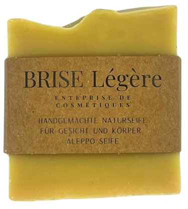 Brise Légère Lorbeer- und Olivenöl Naturseife 100g – Palmölfreie, vegane Seife für empfindliche und unreine Haut, Hand-, Gesichts- & Duschseife, nachhaltig handgemacht, für alle Hauttypen