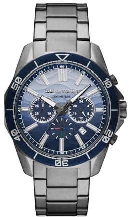 Armani Exchange Herren Analog Quarz Uhr mit Edelstahl Armband AX1967