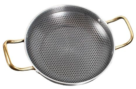 VINTORKY Chef Cookware Wabenbratpfanne Edelstahl Abnehmbare Bratpfanne Zum Kochen Von Flusskrebsen Und Meeresfrüchten