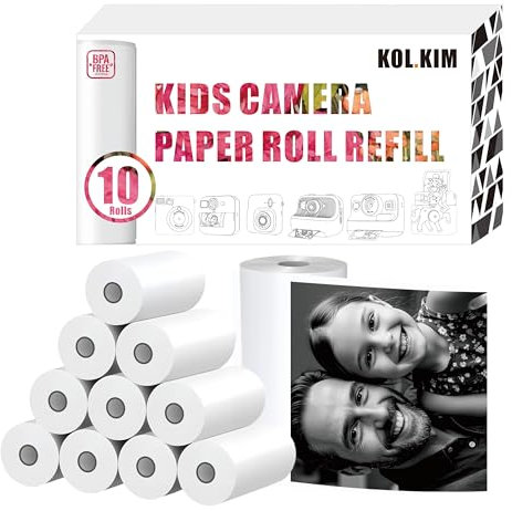 Kids Camera Paper Roll Refill Compatible for Dylanto Kids Camera Instant Print Thermal Paper Camera Instant Print Film for Esoxoffore Diy Instant Digital Camera for Kids 550 Photos 10 Rolls