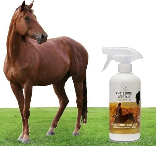 Spray Protección Natural, 750ml - Repelente específico contra Moscas, tábanos, Avispas, Mosquitos, Mosquitos etc - Extractos Naturales de Clavel, Geranio, citronela - para Caballos, Linea 101