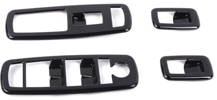 Zentrale Dashboard Dekoration 4-teilige Schwarze Abdeckung Die Innere Fensterheber-Verkleidung Des Autoschalterfelds Für Dodge Für RAM 2010-2017 Für Charger Für Durango 2011-2021 Auto Styling Lüftungs