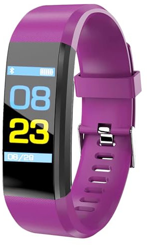 Fitness Activity Tracker Watch with Heart Rate Blood Pressure Sleep Monitor Running Step Calorie Ip67 Waterproof Pedometer Step Counter for Women Men Sports Watch for Android iOS Phones (Purple)