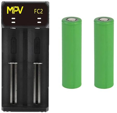 Pack Chargeur Accu FC2 USB 1A avec 2 accus 18650 VTC6 3000mAh Lion.