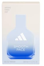 adidas Vibes Smooth Pace Eau de Parfum Unisex | Gourmand Amber Sportduft, langanhaltend, Akkordnoten von Salzkohle, Mysoral und Kaschmirholz, 98 ml