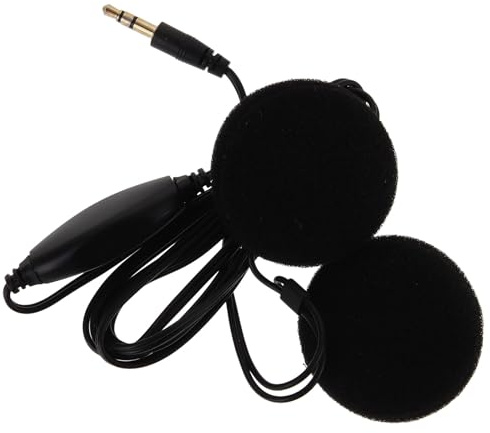 TOVINANNA Motorcycle Helmet Earphones with 3.5mm Trs Plug, Comfortable Black Headset for Riding, Plastic and Steel Material, Hands-free Calls and Voice Gps Navigation