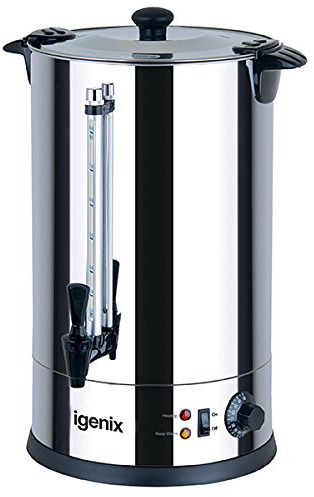 Igenix IG4018 Catering Urn, Hot Water Boiler, Tea Urn for Home Brewing, Commercial or Office Use, 18 Litre, Stainless Steel