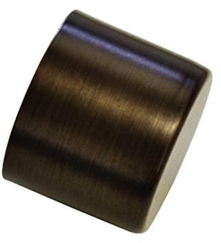 Gardinia 33179 Endkappe für Gardinenstangen für zweiten Lauf, Serie Chicago, Durchmesser 20 mm, Bronze