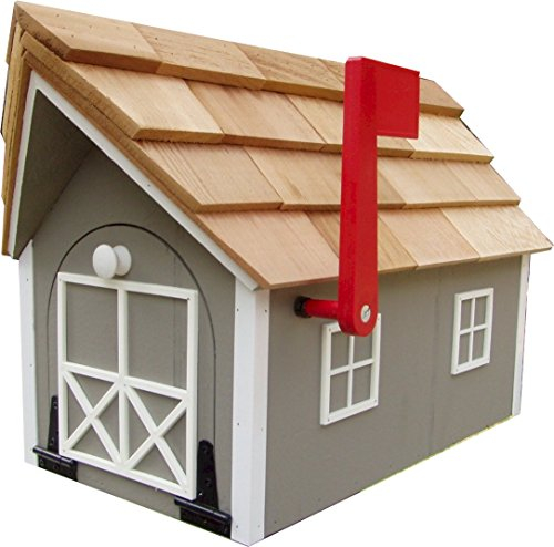 Mailbox Holz Dutch Barn Style Ton mit White Trim amischen Made in USA