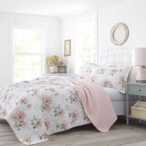 Laura Ashley Parure de lit, Rose poudré, très Grand lit