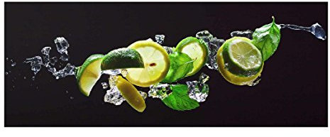 Bilderwelten Glasbild Wandbild Glas Kunstdruck Mojito Zutaten 30 cm x 80 cm