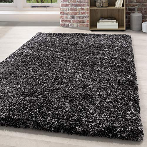 HomebyHome Shaggy Teppich Wohnzimmer 120 x 170 cm - Hochflor Wohnzimmerteppich Mehrfarbig Extra Weich und Flauschig - Langflor Teppiche für Schlafzimmer, Küche, Flur - Carpet, Halı, Kilim