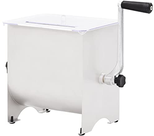 vidaXL Mélangeur de Viande Manuel avec Couvercle Hachoir Electrique Machine à Hacher Broyeur à Viande Cuisine Maison Argenté Acier Inoxydable
