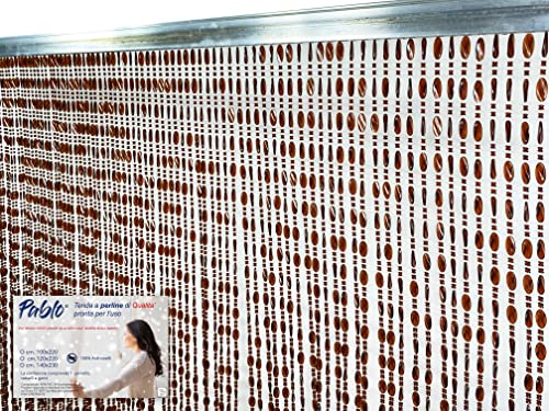 Tex family Pablo © Perlenvorhang, gegen Insekten, braun, aus PVC, geräuscharm, 100 x 220 cm