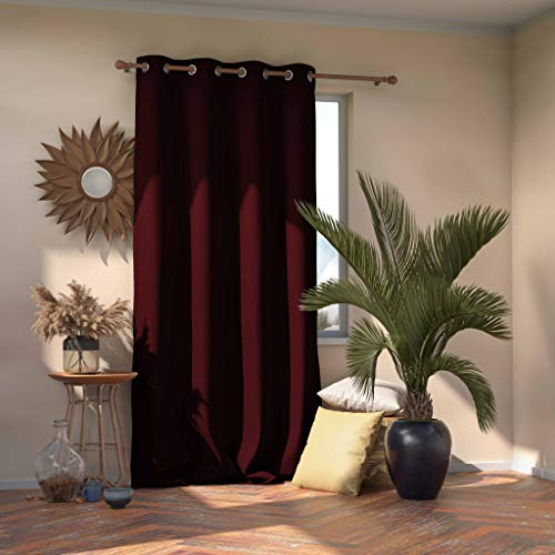 AmeliaHome Blackout Vorhang 140x270 cm Bordeauxrot 1 St. Ösenschal Verdunkelungsvorhang Blickdicht Fensterdekoration Dekoschal Dekorvorhang Blackout