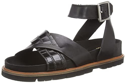 Clarks Orianna Cross, Sandali Donna, Black Combi Leather, 39 EU