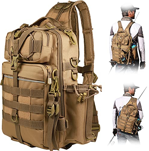 BLISSWILL Outdoor Tackle Bag - Großer wasserabweisender Angelrucksack