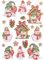 Ideen mit Herz Stickerbogen 3-D Relief-Sticker | Aufkleber | Hochwertig geprägt mit 3-D-Effekt | Din A4 Bogen mit verschiedenen Motiven (Weihnachtliche Wichtel 05)