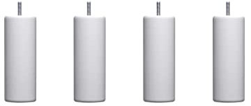 Someo 4 Pieds cylindriques Bois Blanc 25 cm