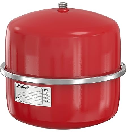 Flamco Contraflex 26243 - Depósito de expansión (25 litros, 3 bares), color rojo