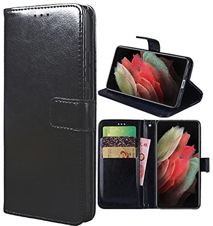TIANCI Case for Xiaomi Poco F3 GT/Redmi K40 Gaming Case Leather Wallet Case Flip Stand View Cover with Card Slots Compatible with Xiaomi Poco F3 GT/Redmi K40 Gaming Phone Cover, Black