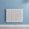Acezanble∣White Radiators Single Oval Column Panel Horizontal 600mm Wide Low Radiator Centre Heating for Bathroom Kitchen Living Room Small Large Average