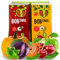 Bob Snail Gesunde Zuckerfreie Frucht-Riegel Snacks - Fruit Roll Ups Einzeln Verpackt Für Kinder und Erwachsene mit Apfel Kirsch Pflaume Kürbis Minze - Low Carb Kalorienarme Süßigkeiten