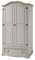 Mercers Furniture Corona Grey Wax 2 Door 1 Drawer Wardrobe