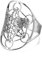 TEAMER Bague réglable en acier inoxydable motif archange métatron pour femme et fille (ARGENT-STYLE-F)