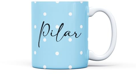 PROMO SHOP Taza PERSONALIZADA (con Inicial, Nombre y Apellido) con Diseño Exclusivo · Tazas Personalizadas a Todo Color (360º alrededor de la Taza) · Ideal para Familiares o Amigos