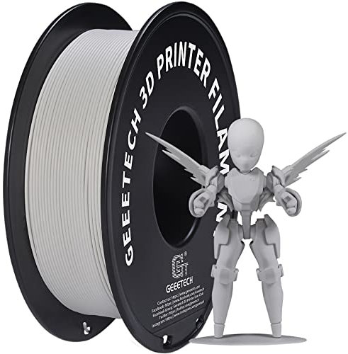 GEEETECH Matte PLA Filament, 3D-Drucker PLA Filament 1 kg Spule, Genauigkeit +/- 0,03 mm, Steingrau