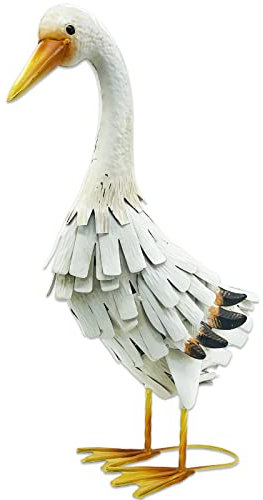 SUBOLO Metall-Ente Gartenstatue Outdoor Ente Dekor Yard Kunst Skulptur für Haus Rasen Hinterhof Veranda Terrasse Dekoration