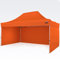 BRIMO Pavillons und Partyzelte 100% Wasserdicht mit 3 Seitenteilen - 5 Jahre Garantie (3x4,5 m, Orange)