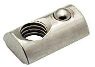 Nutenstein mit Federkugel und Steg M5 Nut 6 für Aluprofil 20-er - 10 Stück