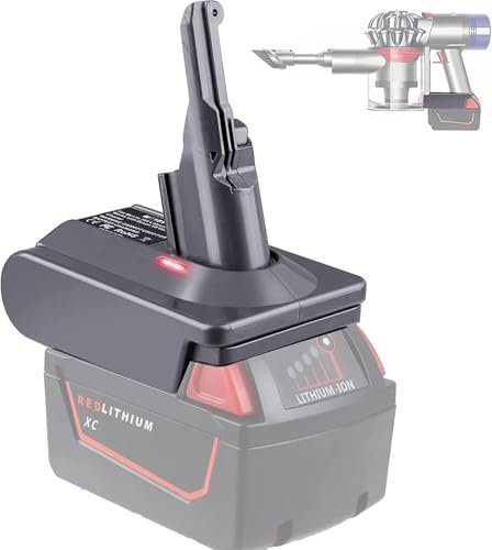 EID V8 Adapter for Milwaukee M18 18V Lithium Battery Converter to Replace for Dyson V8 Battery,for Milwaukee M18 Battery Use for Dyson V8 Series Cordless Stick Vacuum Cleaner (Adapter Only)