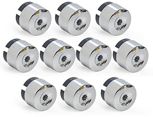 Capuchons D'éCrou De Roue 10pcs Couvercle de capuchon d'écrou de boulon à oreille de roue chromée 7L6601173A Fit usage for Vw Touareg 2004-2010 2011 2012 2013 2014 Boulon Ecrou Couvre