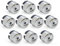 Capuchons D'éCrou De Roue 10pcs Couvercle de capuchon d'écrou de boulon à oreille de roue chromée 7L6601173A Fit usage for Vw Touareg 2004-2010 2011 2012 2013 2014 Boulon Ecrou Couvre