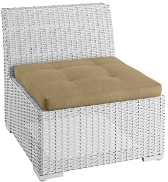 sunnypillow Gartenkissen Sitzkissen für Gartenmöbel Rattanmöbel | Outdoor/Indoor | 60x60x10 cm | Braun | Dicke 10cm | Polsterauflagen Sitzauflage für Rattansessel