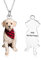 OTXIXTO Personalisierte Foto-Halskette Edelstahl Katze Hund Haustier Farbig Bild Anhänger Haustier Halskette Individuelle Geschenke für Frauen/Männer/Tierliebhaber
