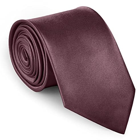URAQT Herren Krawatten, Satin Elegant Krawatte 8 cm für Herren, Klassische Hochzeit Krawatte für Büro oder Festliche Veranstaltungen (Rot)