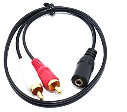 TECKEEN Sourcingmap Câble adaptateur stéréo femelle vers prise RCA mâle 3,5 mm 50 cm