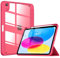 TiMOVO Cover per iPad A16 11 Generazione 11 Pollici 2025, iPad 10 Generazione 2022 10,9 Pollici con Portapenne, Custodia con Trasparente, Funzione di Auto Sveglia/Sonno, Anguria Rossa