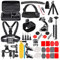 57-teiliges Actionkamera Zubehör Set für GoPro Hero 11 10 9 8 7 6 5 4 GoPro Max Mini Insta360 Akaso & mehr | Wasserdichtes Action Cam Zubehör Set mit Halterung Stativ Gehäuse Selfie-Stange Kopfgurt