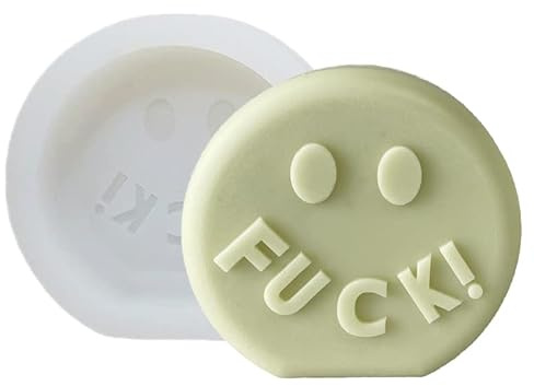 Cestony Rundes Smiley-Gesicht FK Silikonformen für die Herstellung von Kerzen, Harz, Säulen, Aromatherapie, Seife, Auto, Frische, Gips